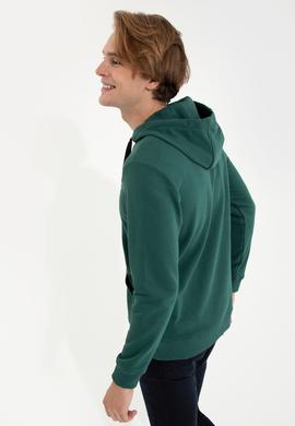 Erkek Yeşil Kapüşonlu Sweatshirt - 50257143021