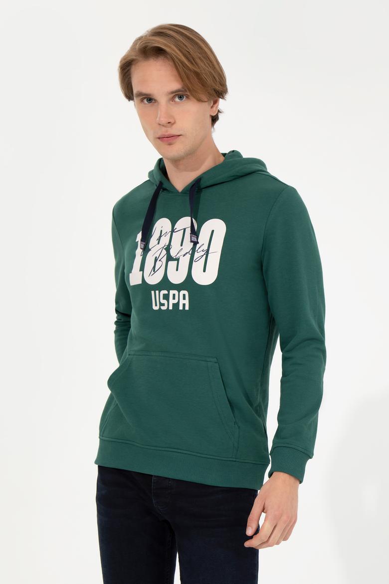 Erkek Yeşil Kapüşonlu Sweatshirt - 50257143021