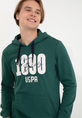 Erkek Yeşil Kapüşonlu Sweatshirt - 50257143021