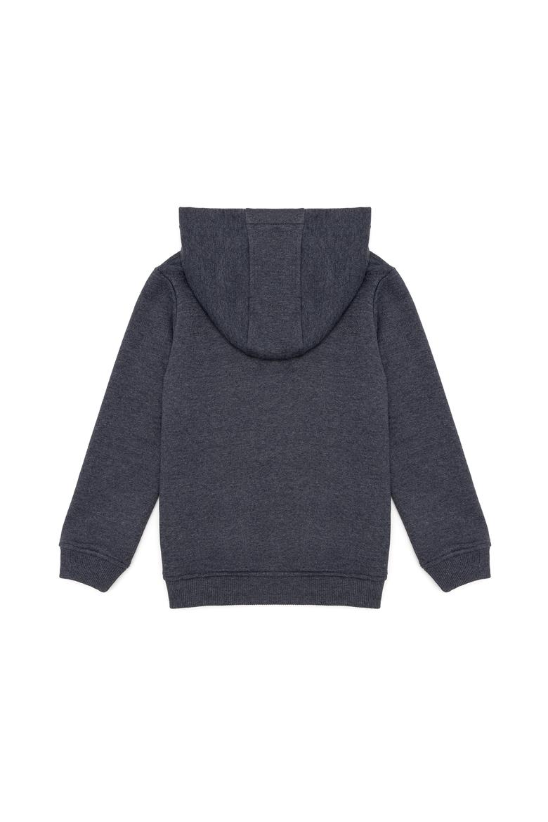Çocuk Lacivert Basic Kapüşonlu Sweatshirt - 50260648017