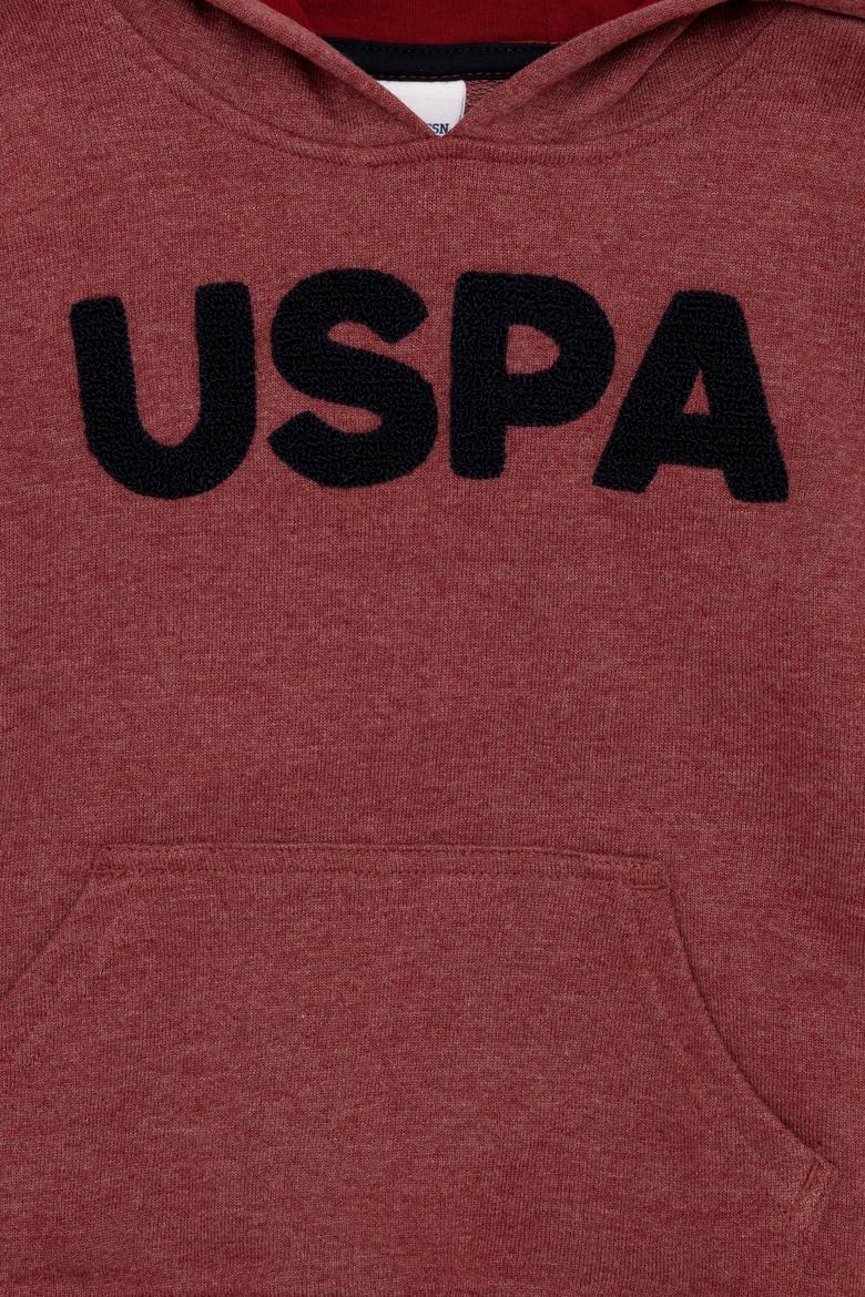 Çocuk Vişne Basic Kapüşonlu Sweatshirt - 50260648043