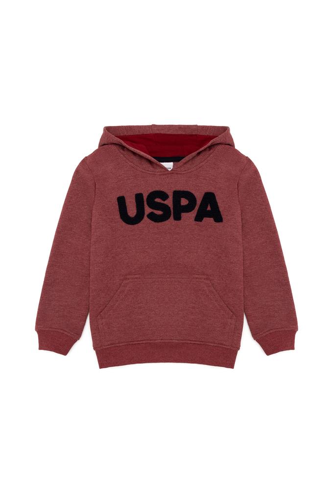 Çocuk Vişne Basic Kapüşonlu Sweatshirt