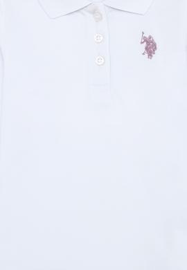 Kız Bebek Beyaz Basic Polo Yaka Sweatshirt - 50261170058