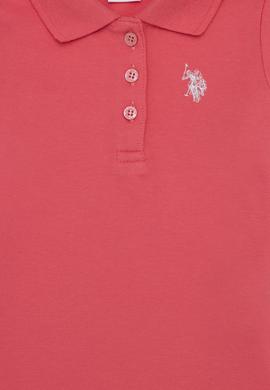 Kız Bebek Nar Çiçeği Basic Polo Yaka Sweatshirt - 50261170052