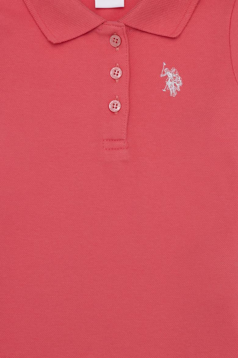 Kız Bebek Nar Çiçeği Basic Polo Yaka Sweatshirt - 50261170052