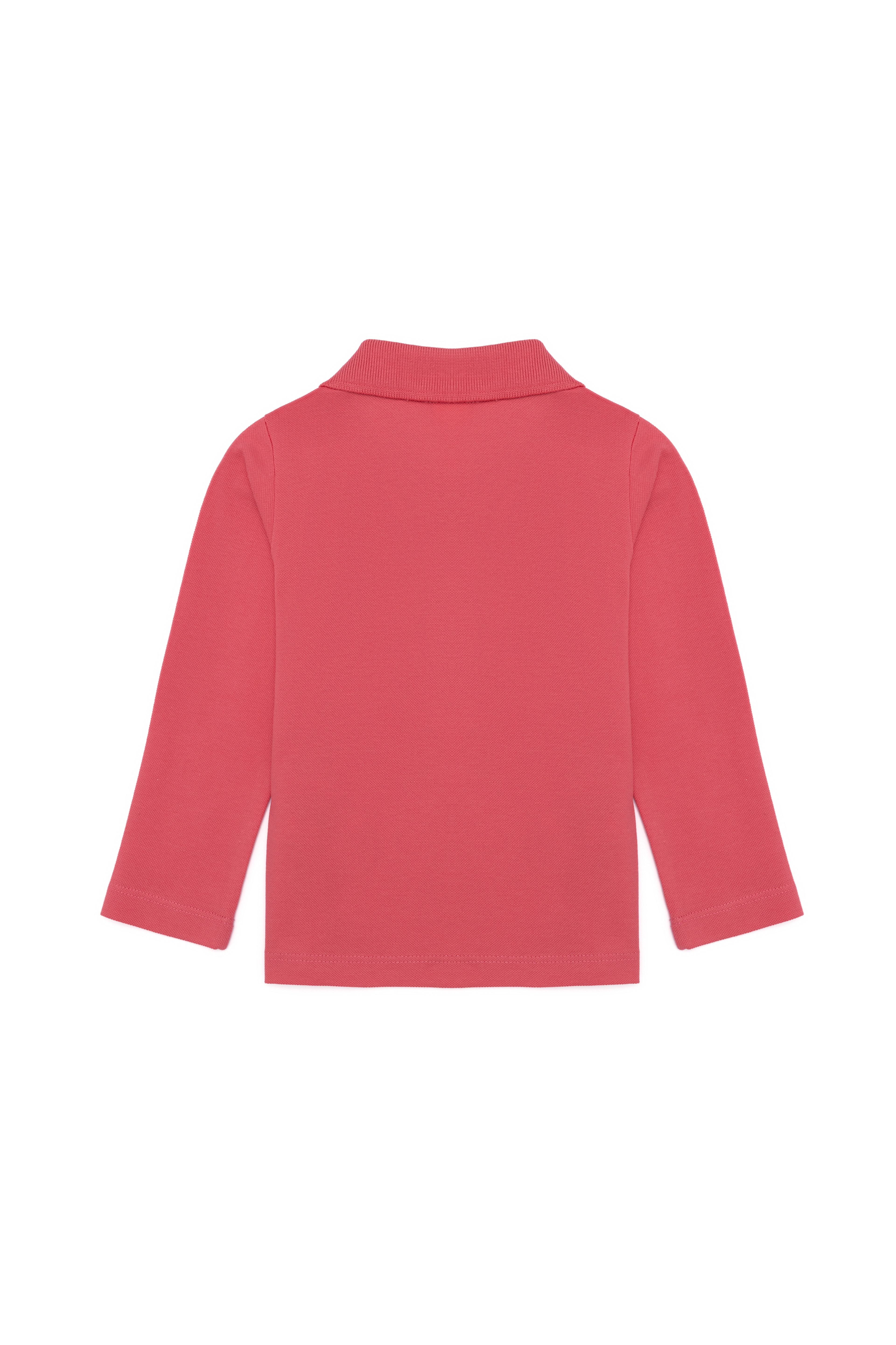 Kız Bebek Nar Çiçeği Basic Polo Yaka Sweatshirt