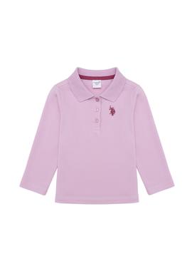 Kız Bebek Açık Manolya Basic Polo Yaka Sweatshirt - 50261170056
