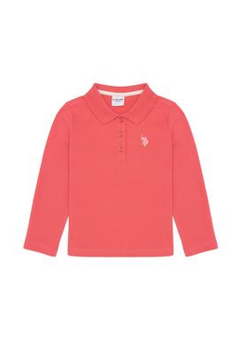 Kız Çocuk Nar Çiçeği Polo Yaka Basic Sweatshirt - 50256174139