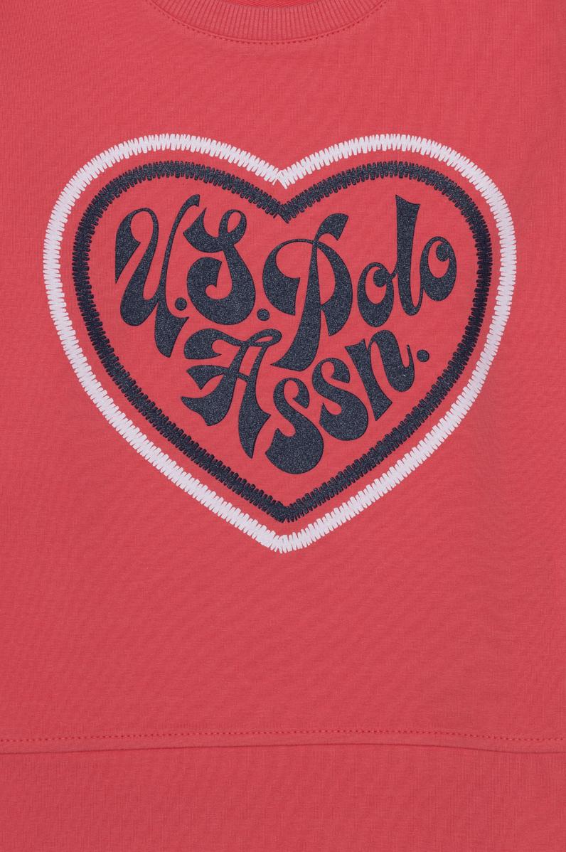 Çocuk Nar Çiçeği Bisiklet Yaka Sweatshirt