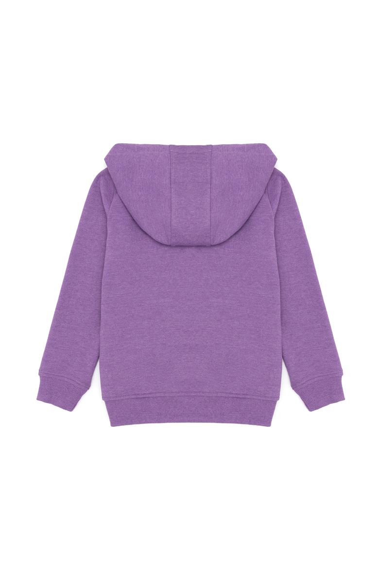 Çocuk Lila Kapüşonlu Sweatshirt - 50253779053