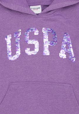 Çocuk Lila Kapüşonlu Sweatshirt - 50253779053