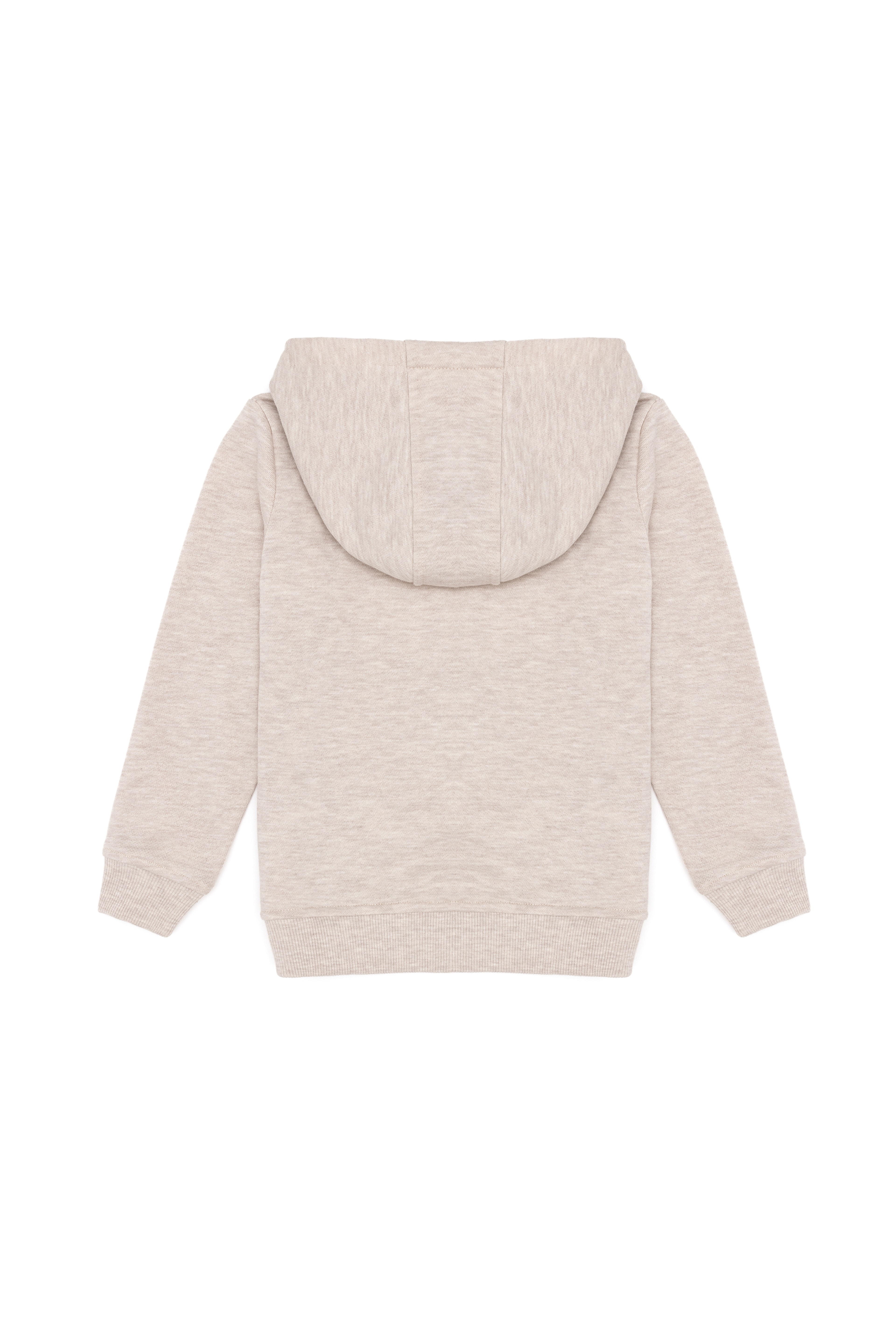 Çocuk Bej Melanj Kapüşonlu Sweatshirt - Image 2