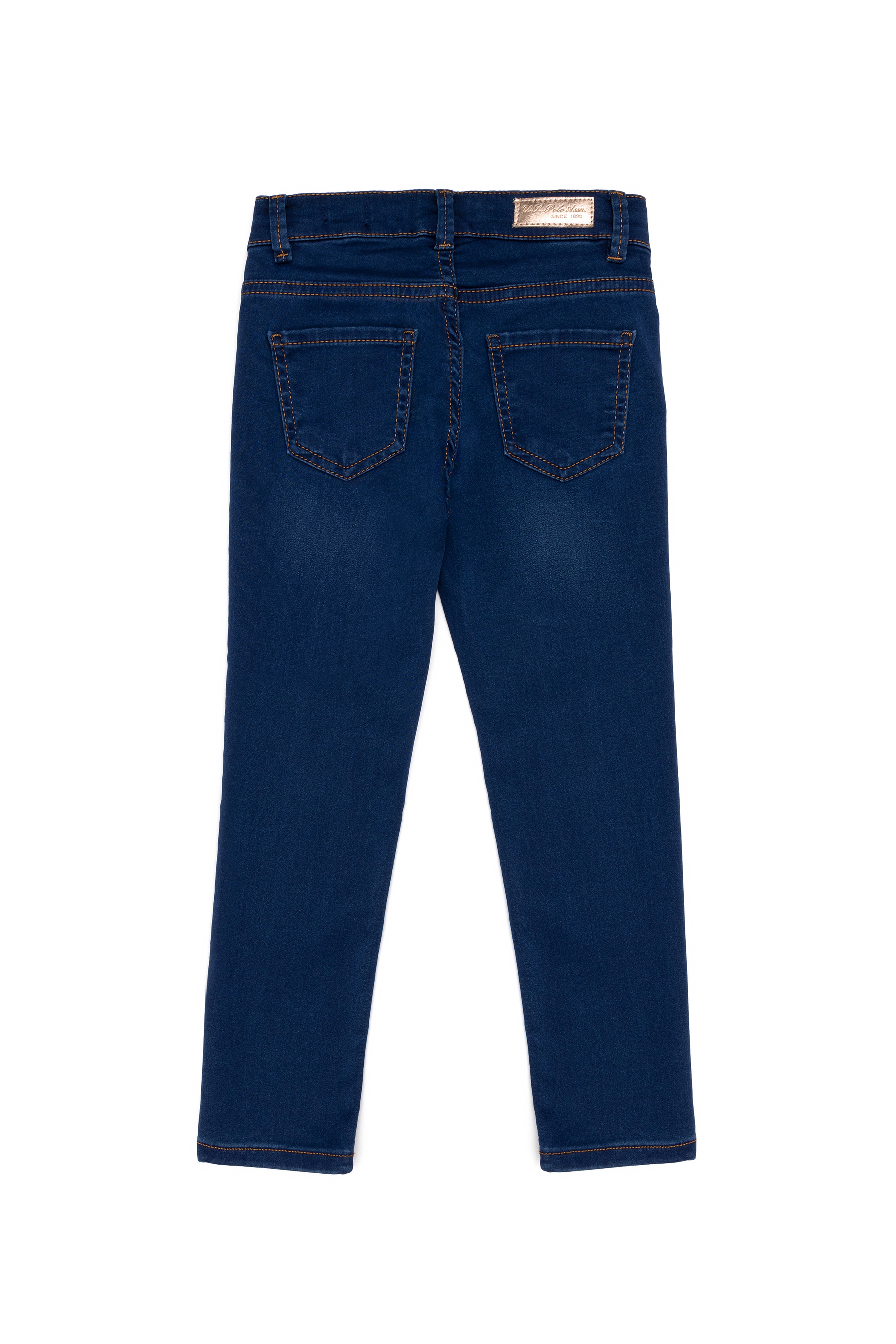 Kız Çocuk Koyu Mavi Jean Pantolon - Image 3