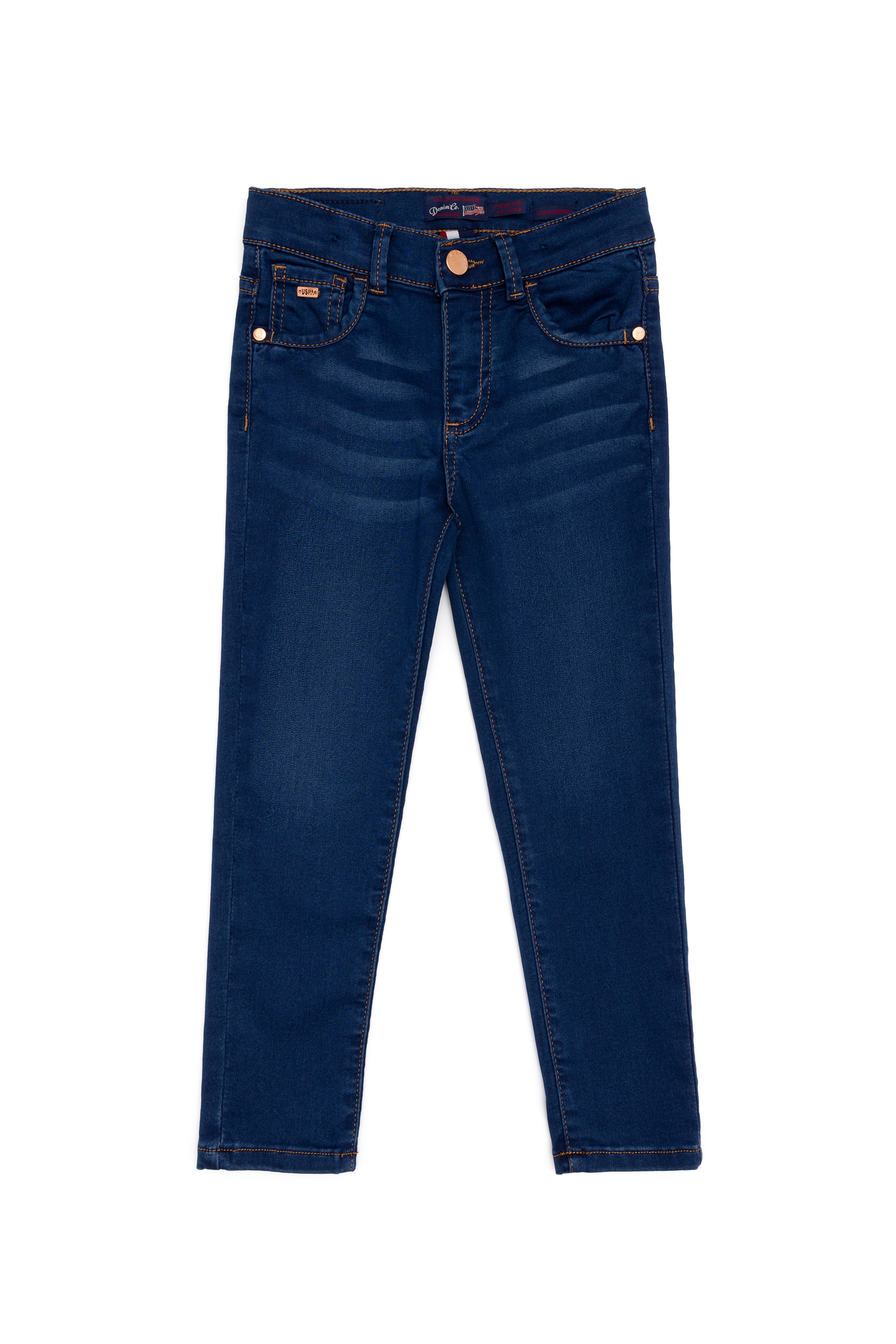 Kız Çocuk Koyu Mavi Jean Pantolon - Image 2