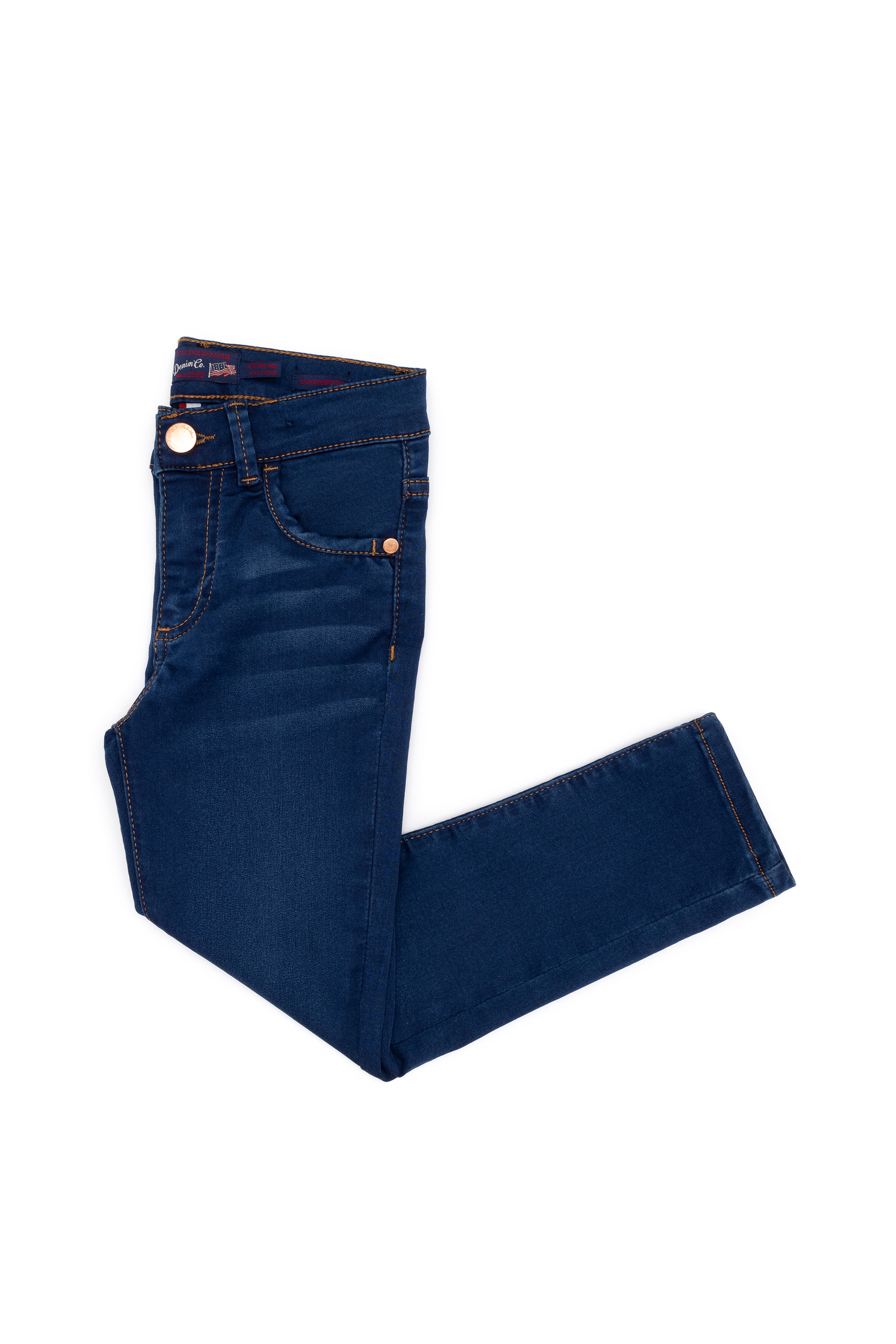 Kız Çocuk Koyu Mavi Jean Pantolon - Image 1