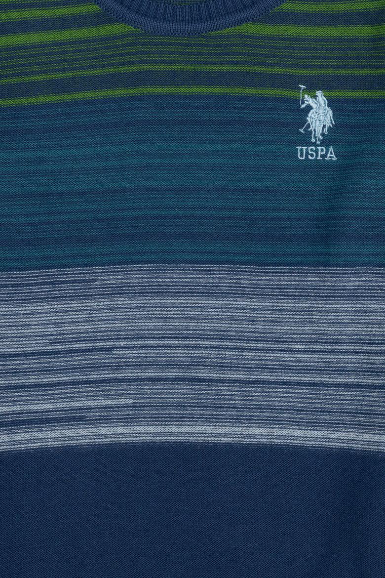 Erkek Çocuk Mavi Bisiklet Yaka Triko Kazak - 50253371004