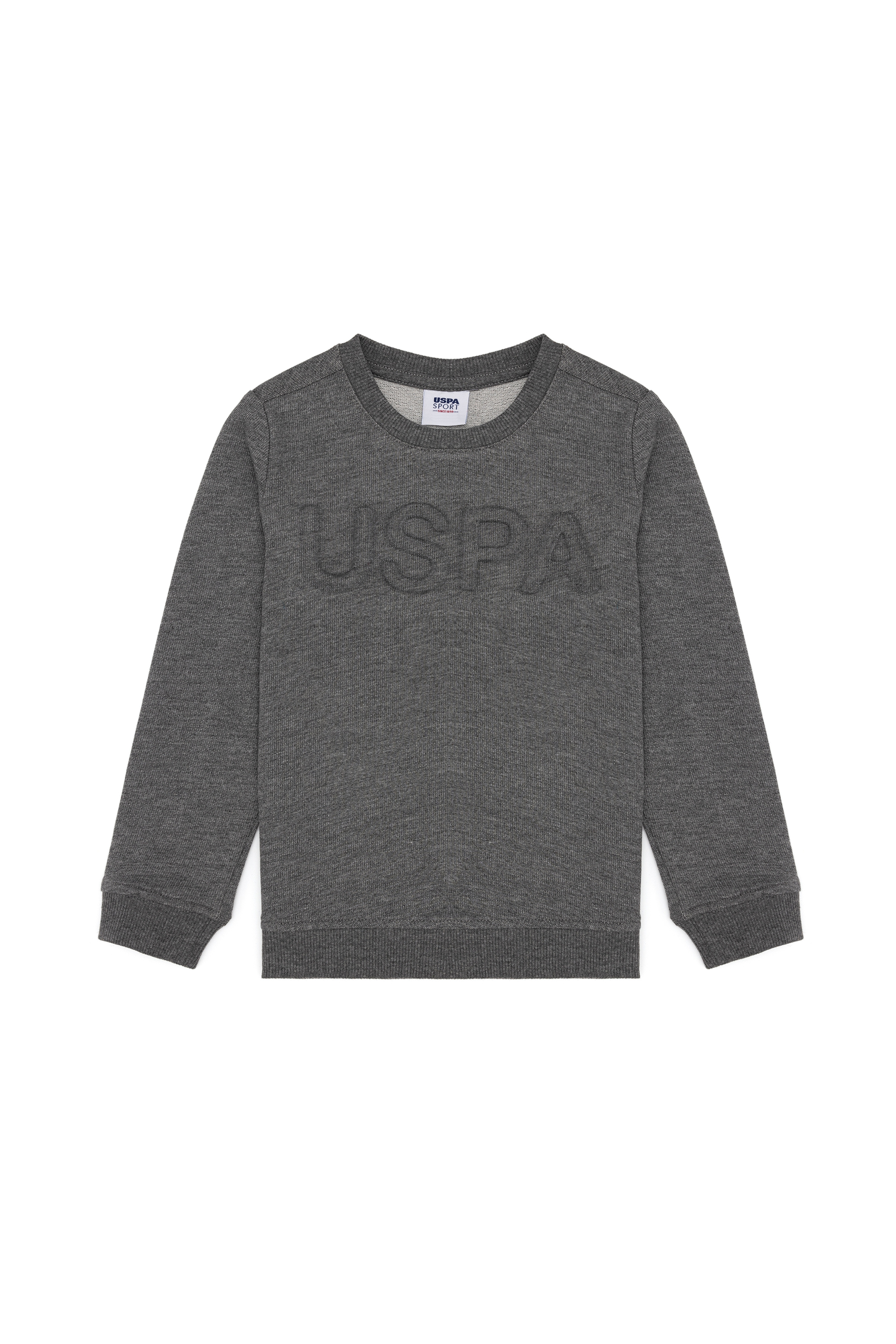 Erkek Çocuk Antrasit Melanj Basic Sweatshirt - Image 1