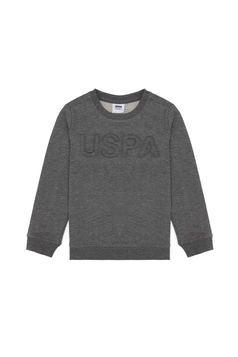 Erkek Çocuk Antrasit Melanj Basic Sweatshirt