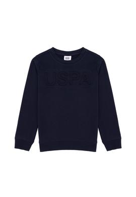 Çocuk Lacivert Basic Bisiklet Yaka Sweatshirt - 50254506015