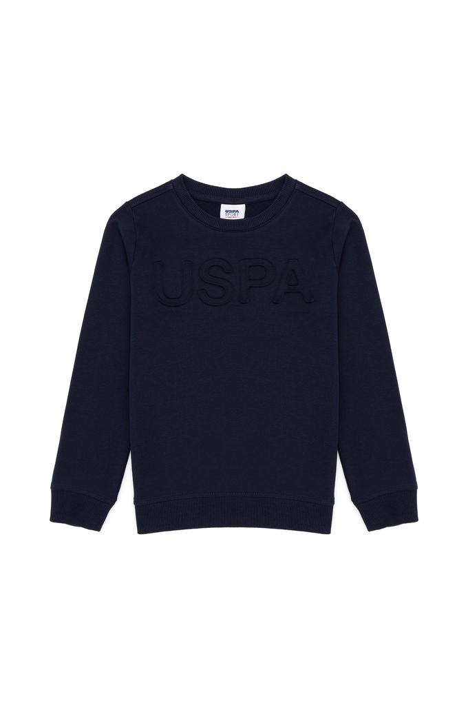 Çocuk Lacivert Basic Bisiklet Yaka Sweatshirt