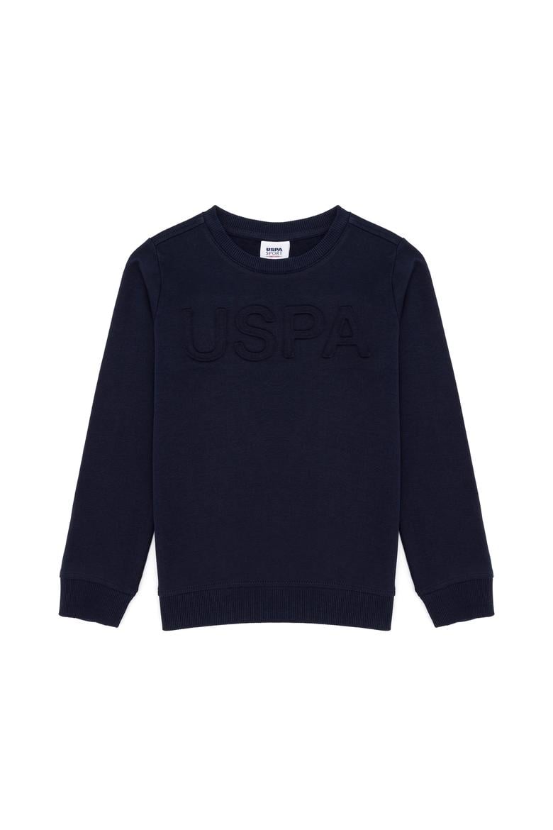 Çocuk Lacivert Basic Bisiklet Yaka Sweatshirt