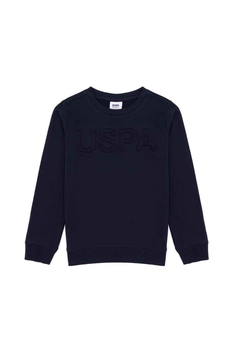 Çocuk Lacivert Basic Bisiklet Yaka Sweatshirt
