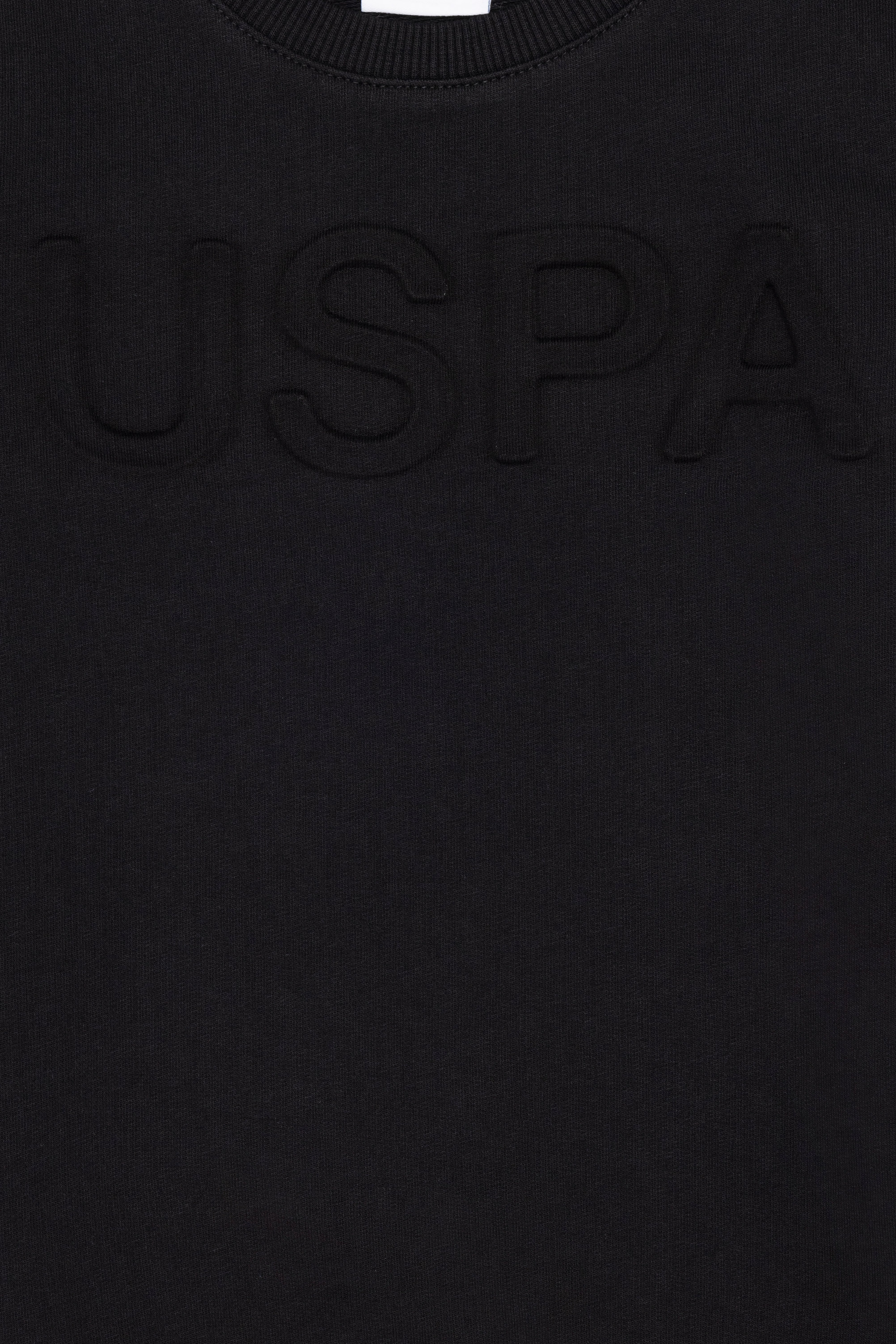 Çocuk Siyah Basic Bisiklet Yaka Sweatshirt - Image 3