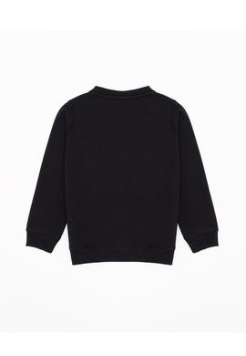 Çocuk Siyah Basic Bisiklet Yaka Sweatshirt - 50254506027