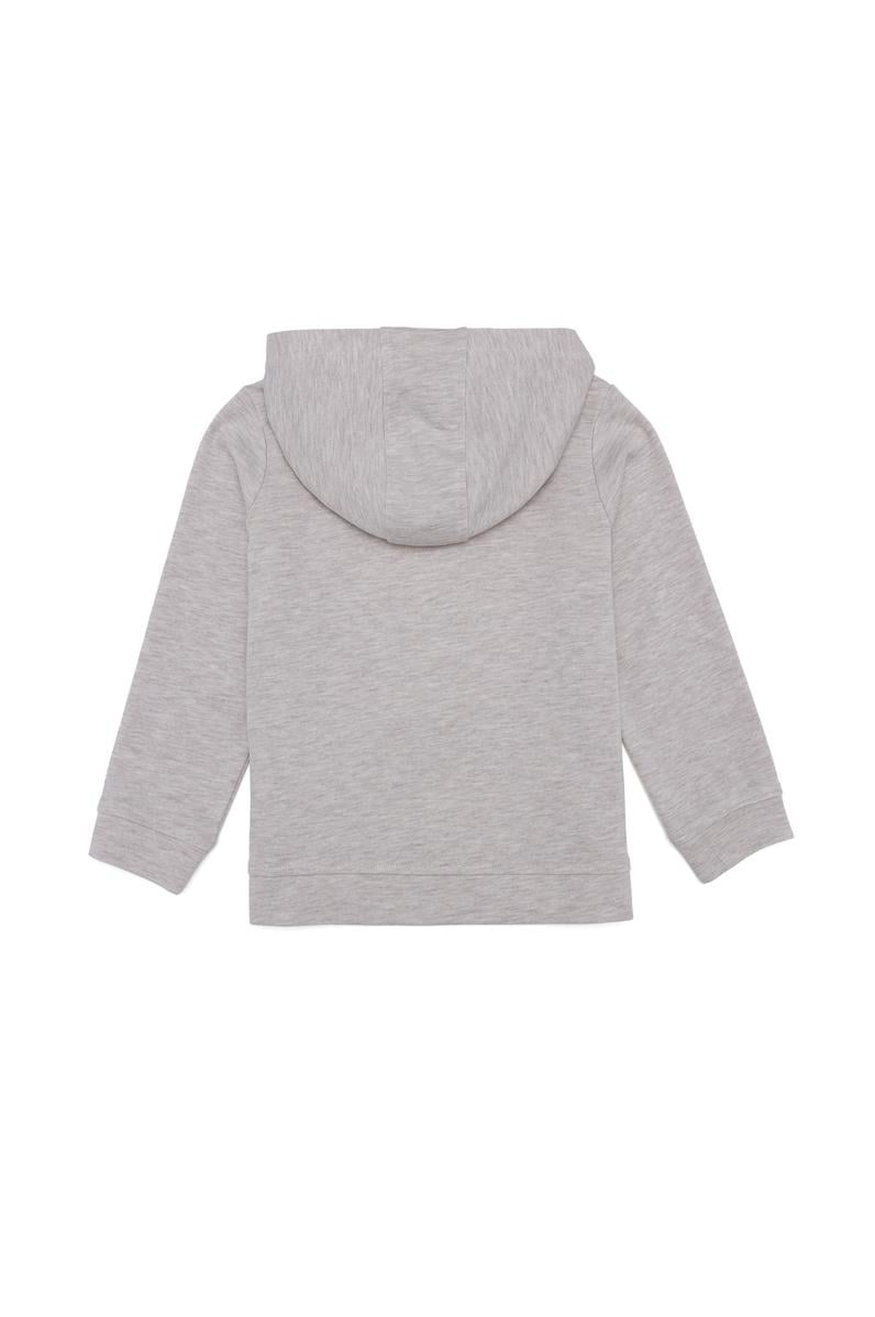 Çocuk Bej Melanj Kapüşonlu Sweatshirt