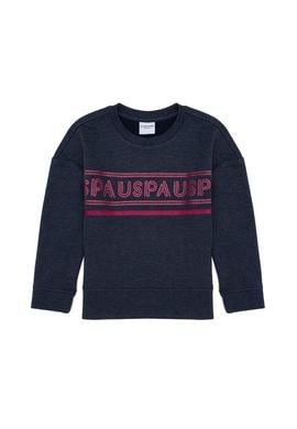 Çocuk Lacivert Bisiklet Yaka Sweatshirt - 50256180008