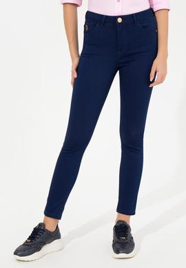 Kadın Koyu Mavi Toothpick Fit Jean Pantolon - 50256522003