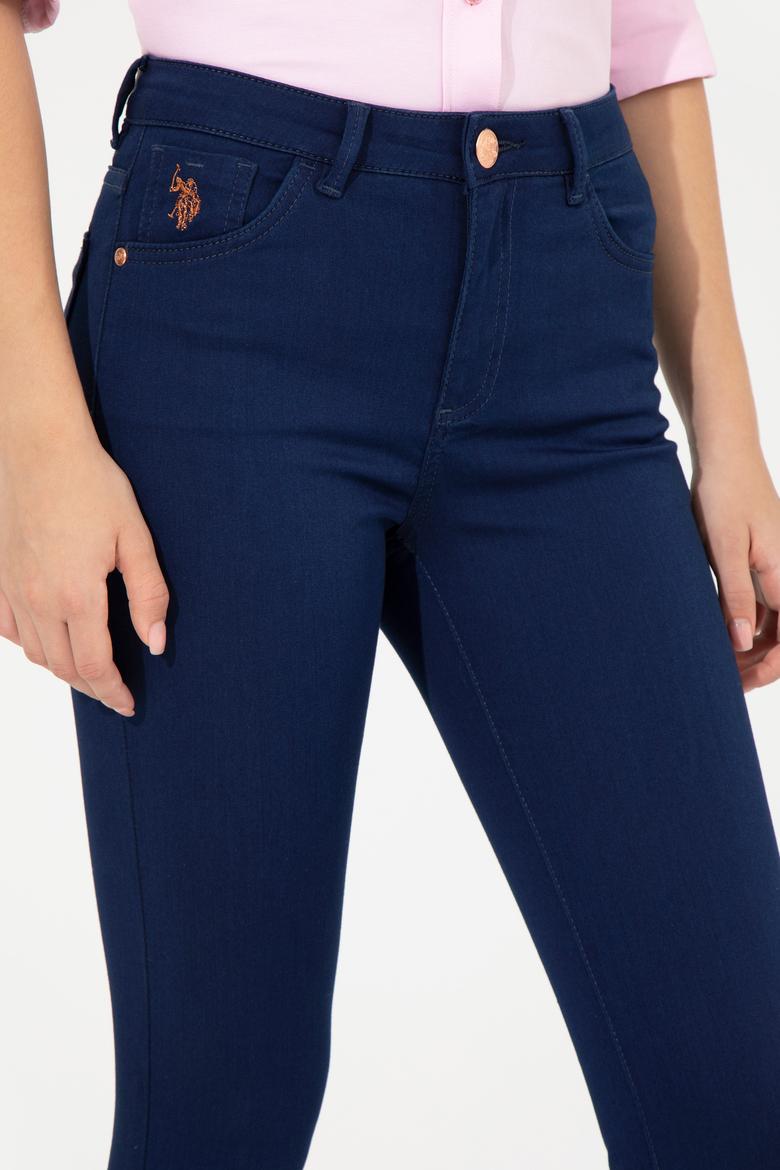 Kadın Koyu Mavi Toothpick Fit Jean Pantolon - 50256522003