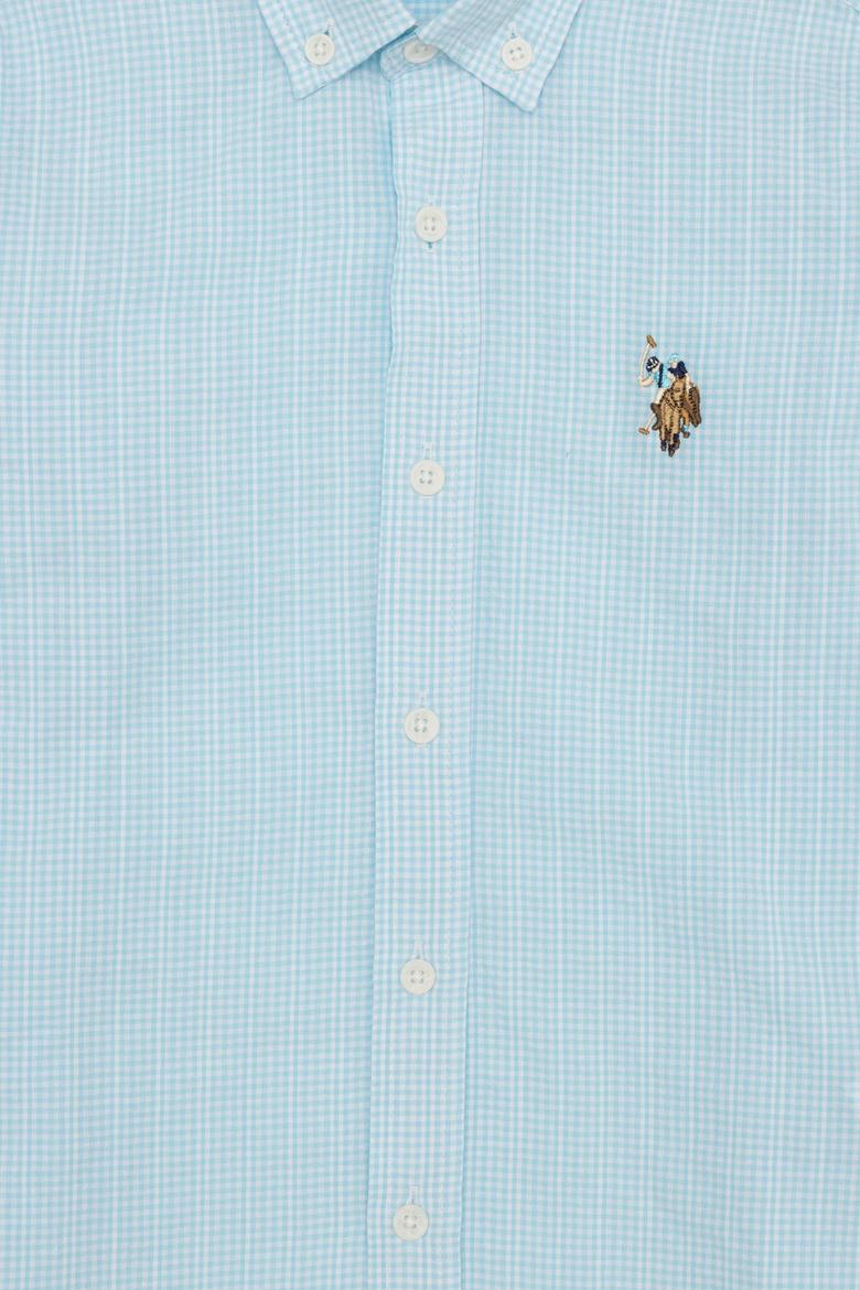 Erkek Çocuk Turkuaz Uzun Kollu Gömlek - 50247891022