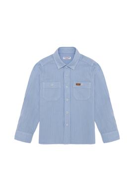 Erkek Çocuk Mavi Uzun Kollu Gömlek - 50246578020