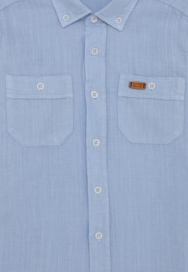 Erkek Çocuk Mavi Uzun Kollu Gömlek - 50246578020
