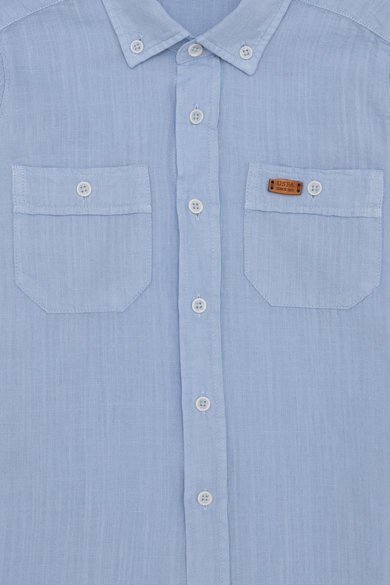 Erkek Çocuk Mavi Uzun Kollu Gömlek - 50246578020