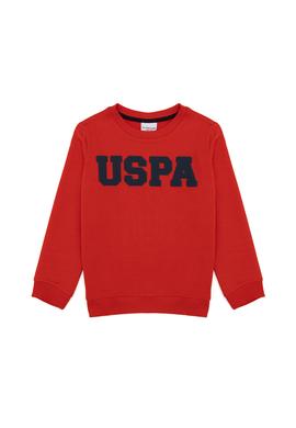 Erkek Çocuk Kırmızı Basic Bisiklet Yaka Sweatshirt - 50260644018