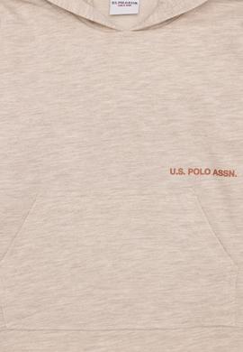 Çocuk Bej Melanj Kapüşonlu Sweatshirt - 50253797018