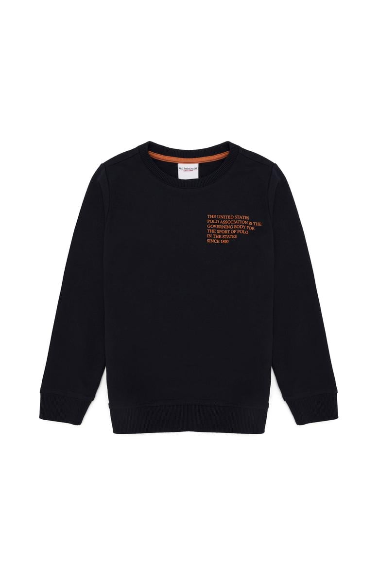 Çocuk Lacivert Bisiklet Yaka Sweatshirt