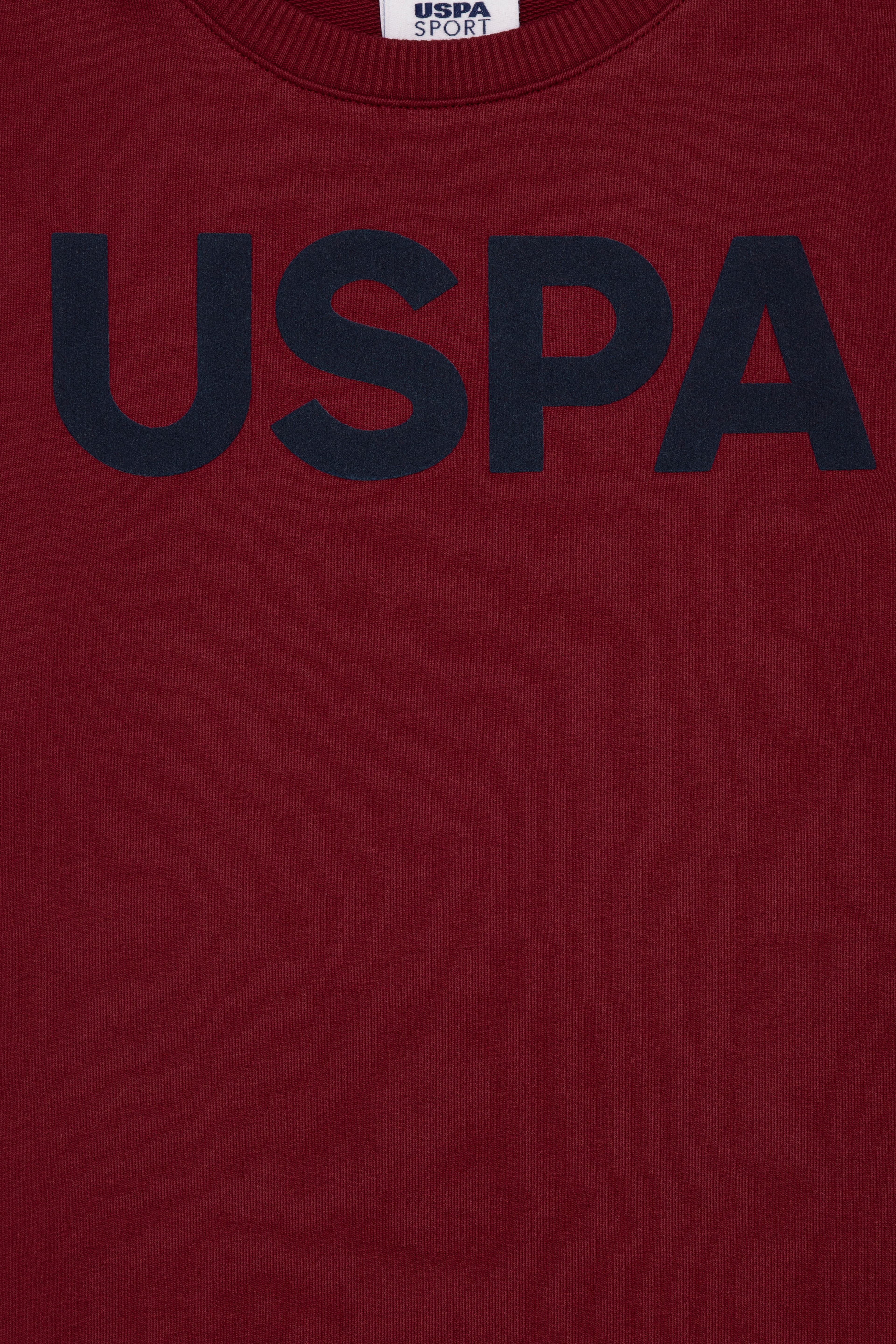 Çocuk Vişne Basic Bisiklet Yaka Sweatshirt