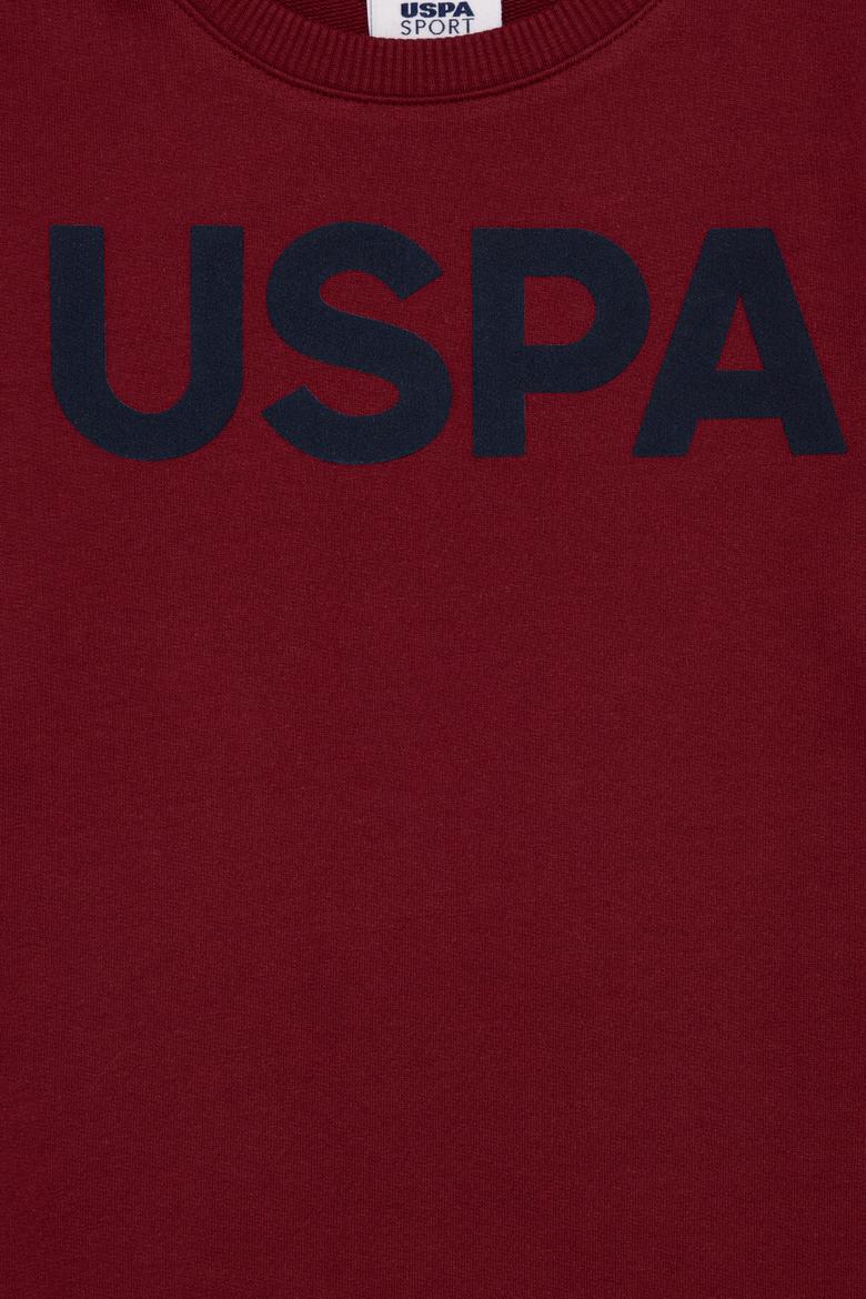 Çocuk Vişne Basic Bisiklet Yaka Sweatshirt - 50254505077