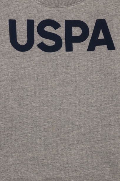 Erkek Çocuk Gri Melanj Basic Sweatshirt