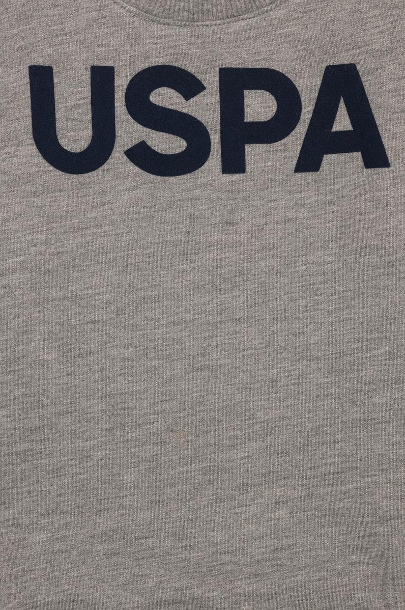 Erkek Çocuk Gri Melanj Basic Sweatshirt