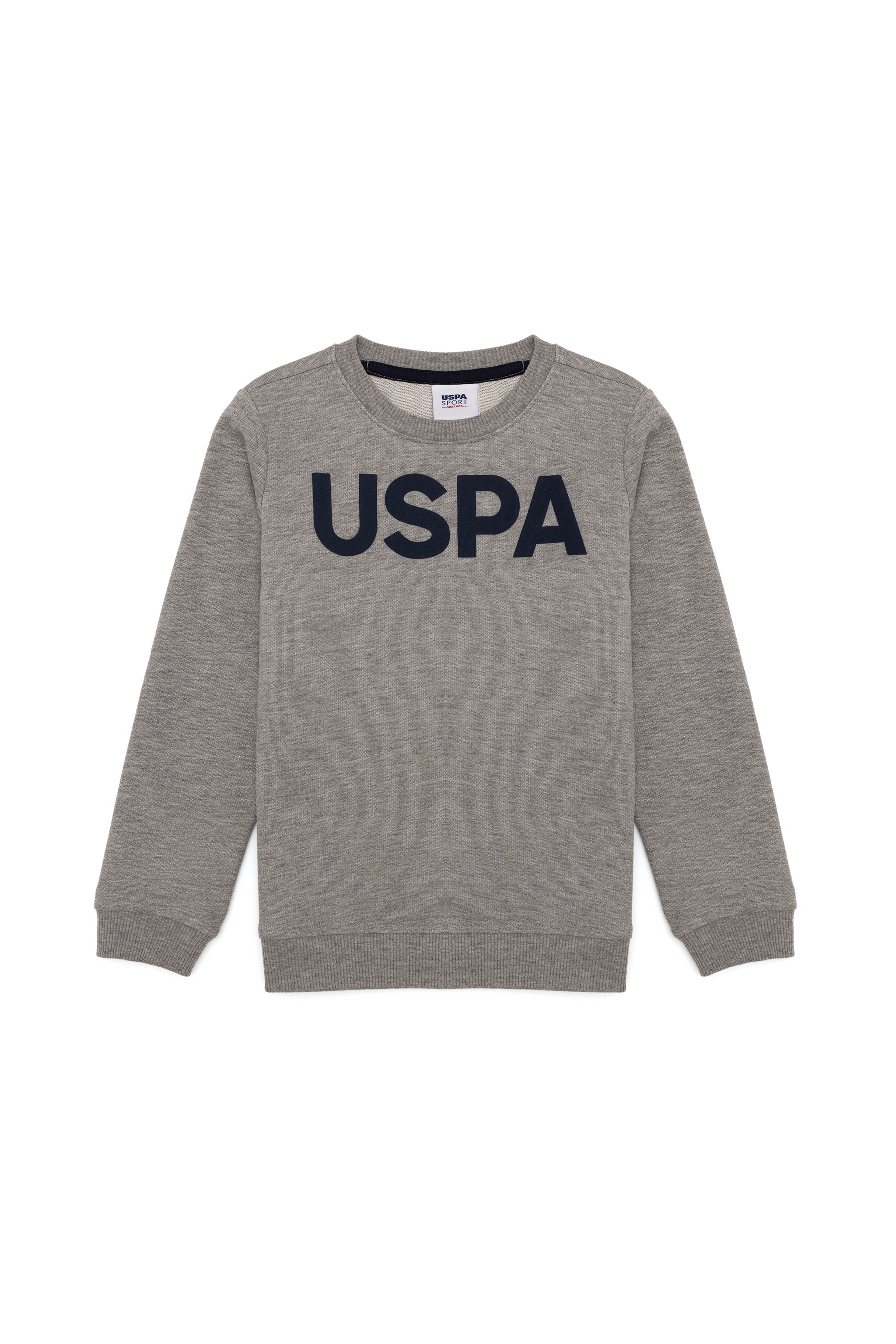 Erkek Çocuk Gri Melanj Basic Sweatshirt - Image 1