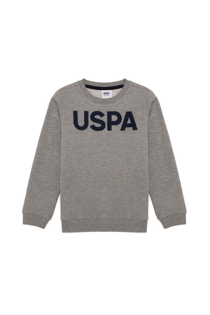 Erkek Çocuk Gri Melanj Basic Sweatshirt