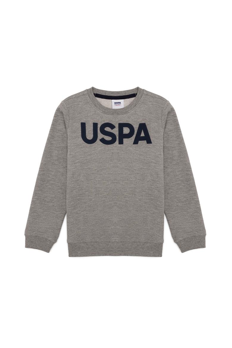 Erkek Çocuk Gri Melanj Basic Sweatshirt