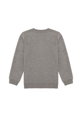 Erkek Çocuk Gri Melanj Basic Sweatshirt - 50254505002