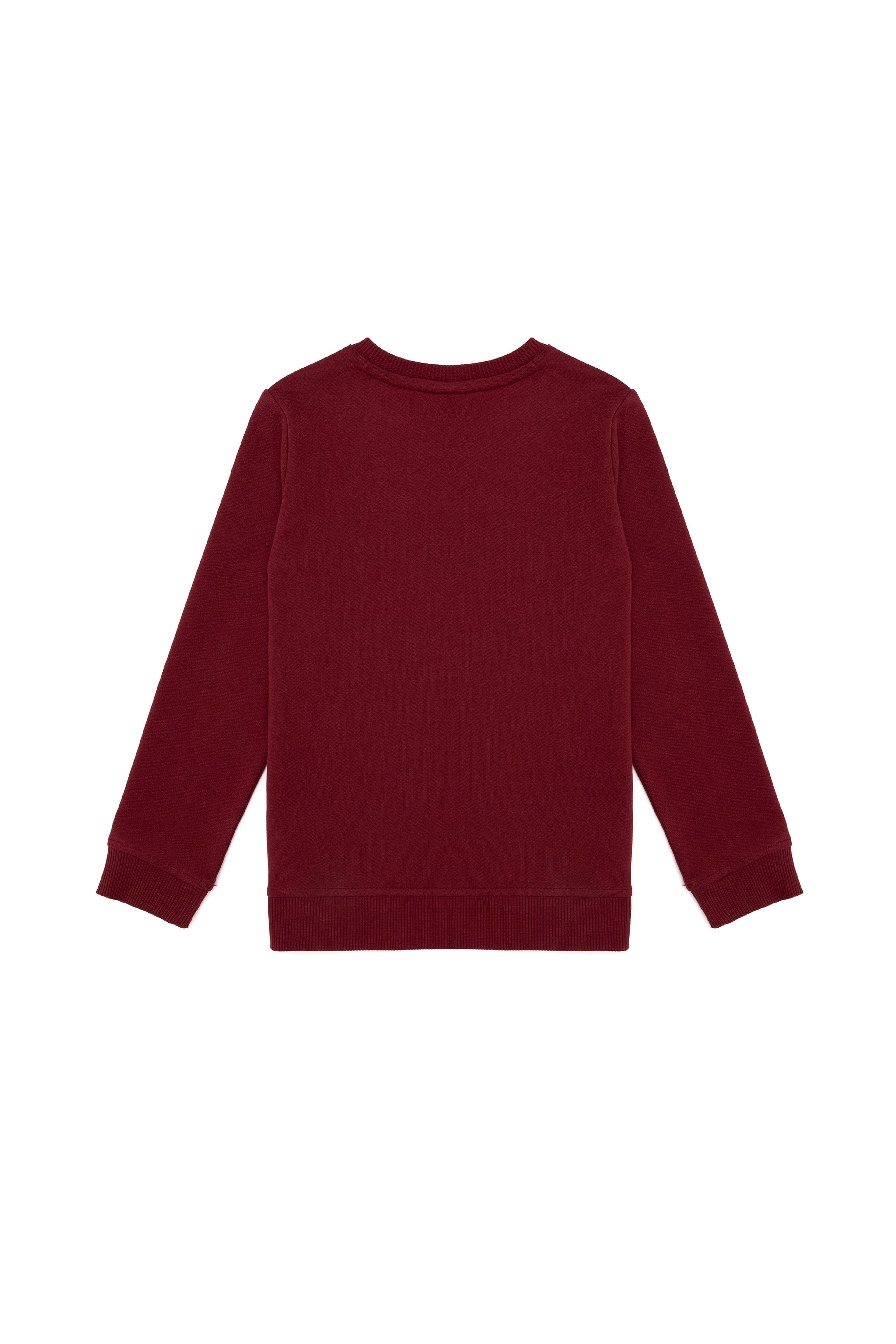 Çocuk Vişne Basic Bisiklet Yaka Sweatshirt