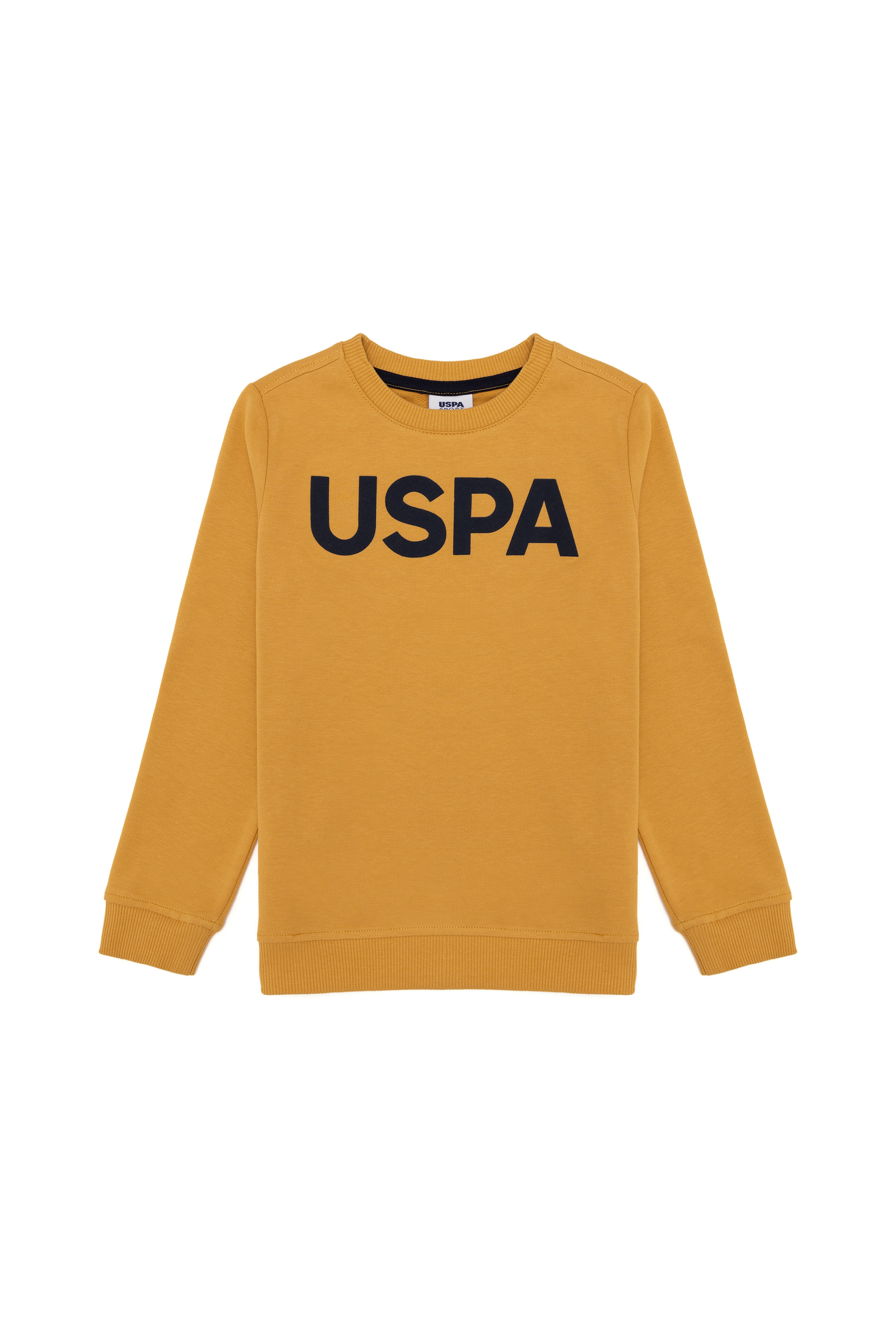 Çocuk Safran Basic Bisiklet Yaka Sweatshirt - Image 1