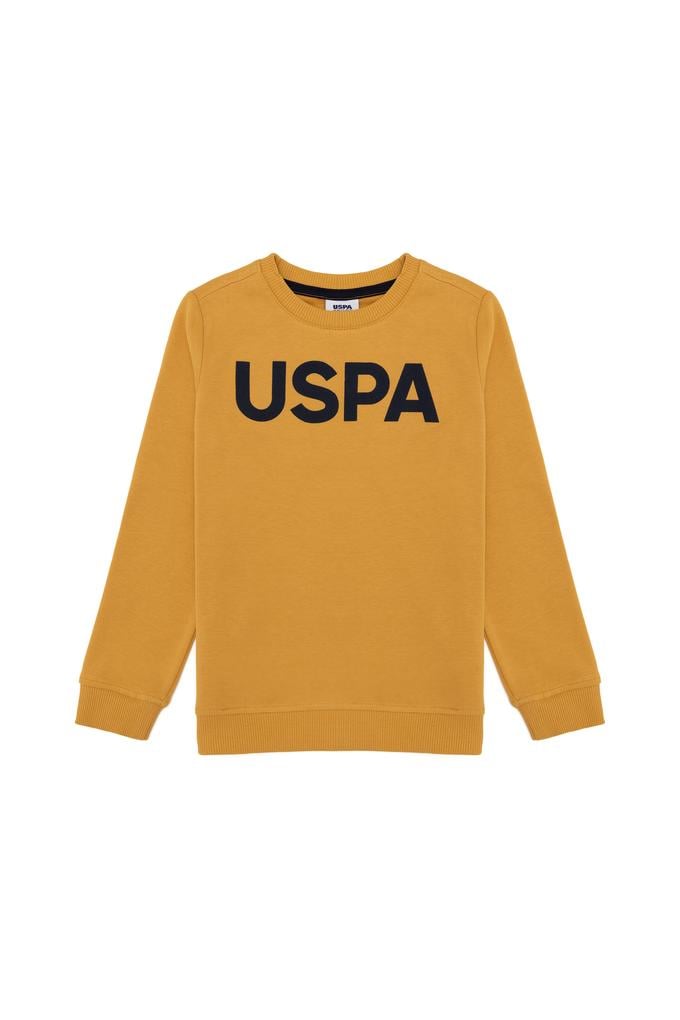 Çocuk Safran Basic Bisiklet Yaka Sweatshirt